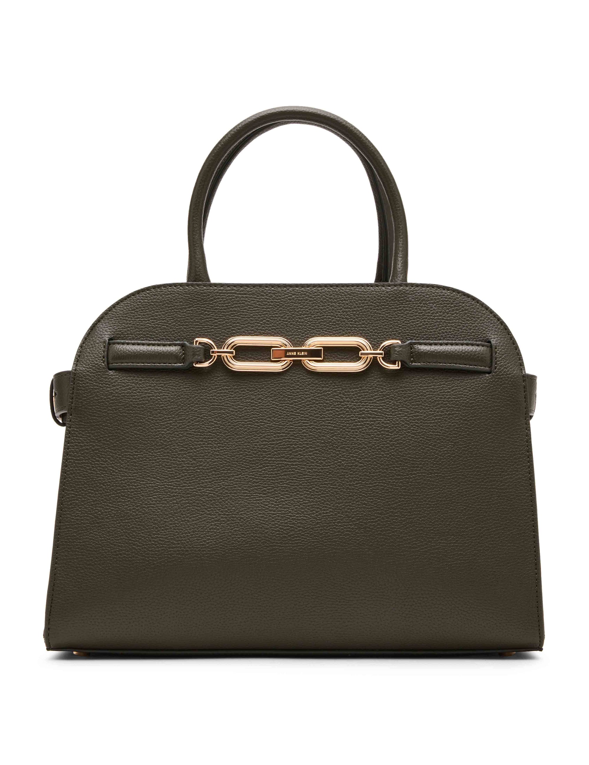 Anne Klein Medium Curved Satchel with Convertible Strap