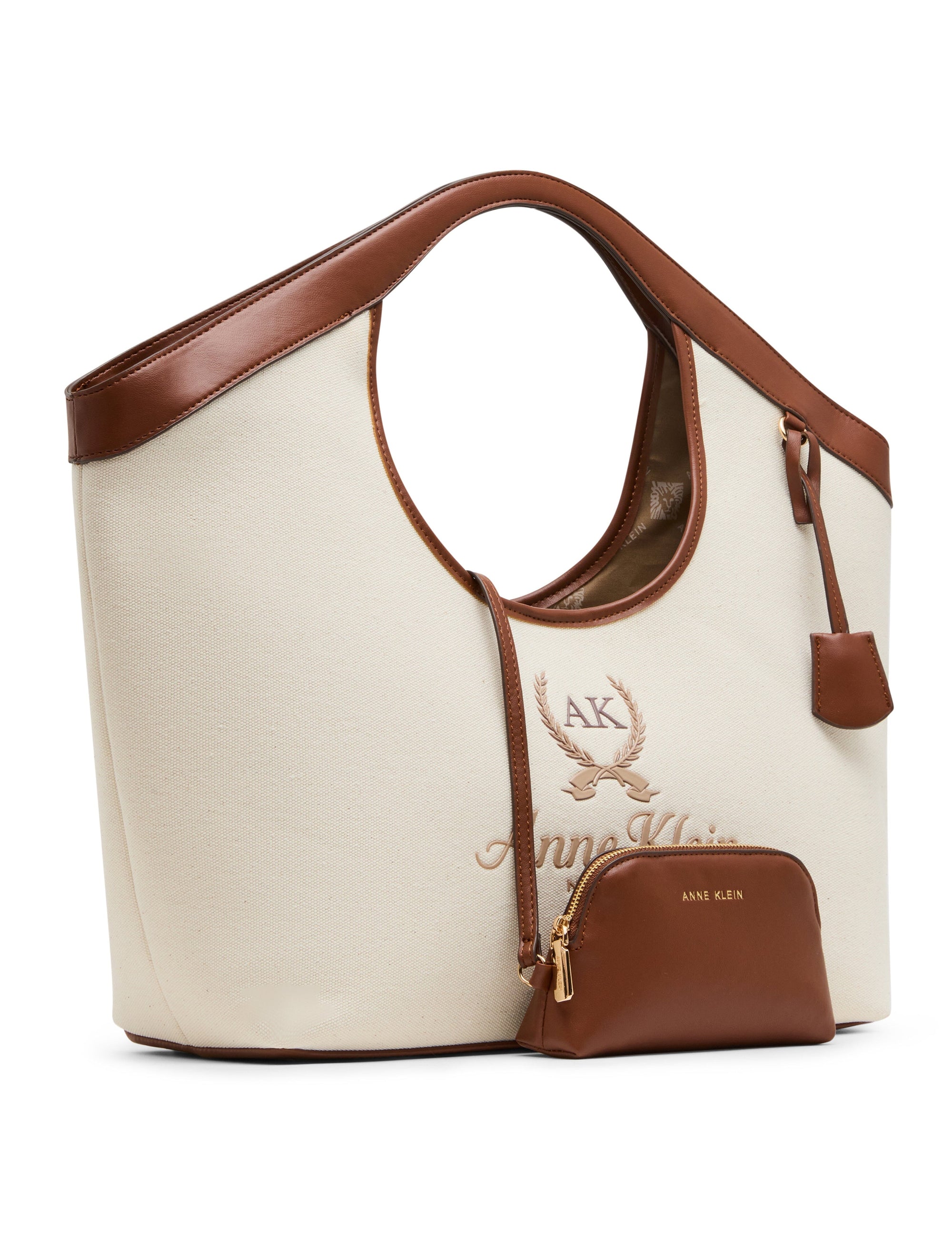 anne klein perfect travel tote bag Large Canvas Tote with Detachable Strap