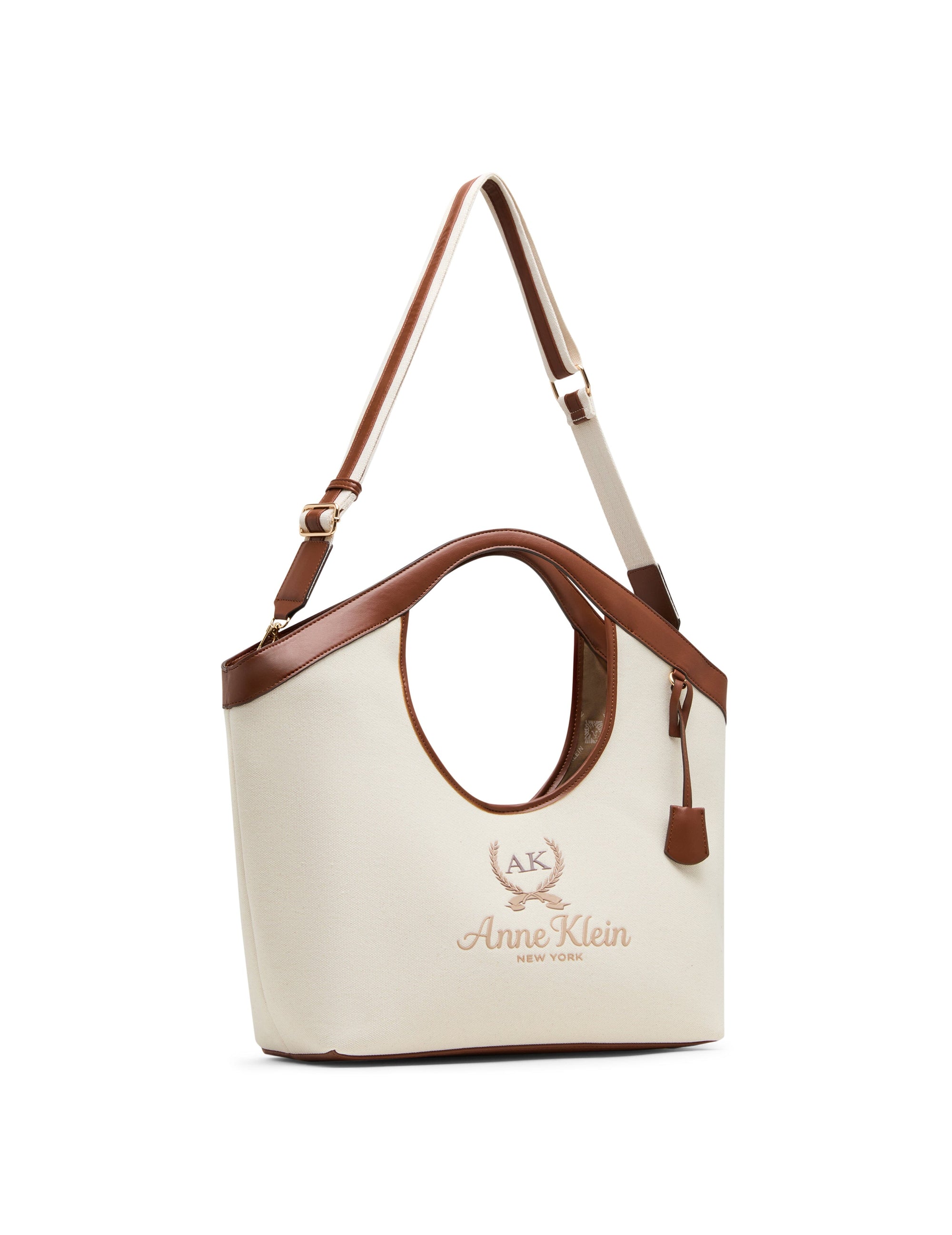 Anne Klein Large Printed Tote with Detachable Strap