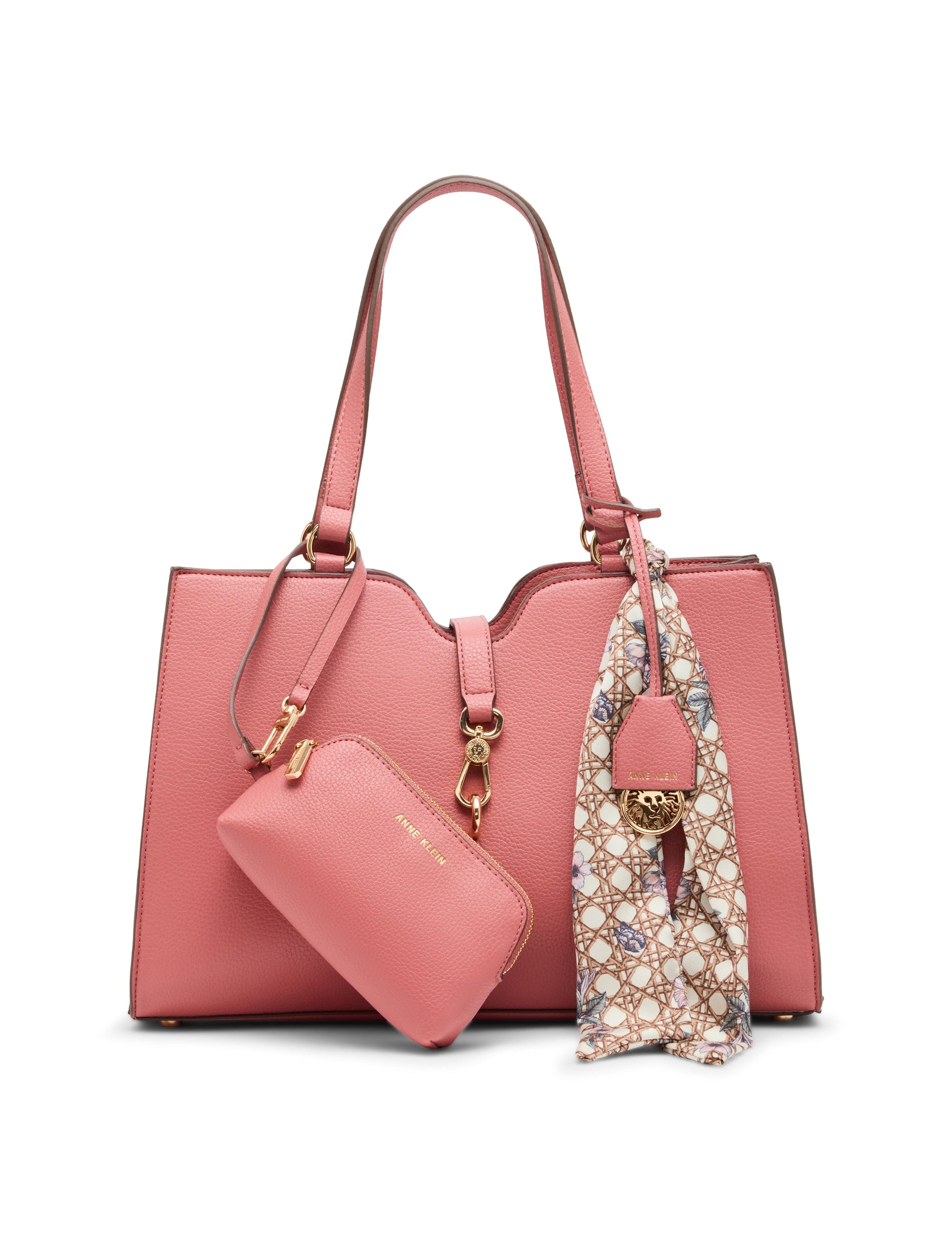 Anne Klein East West Tote with Attached Scarf