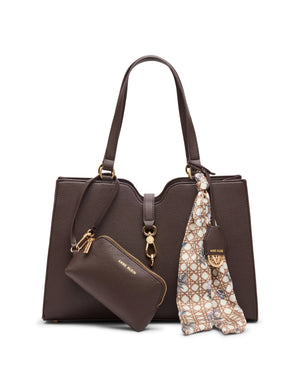 Anne Klein East West Tote with Attached Scarf