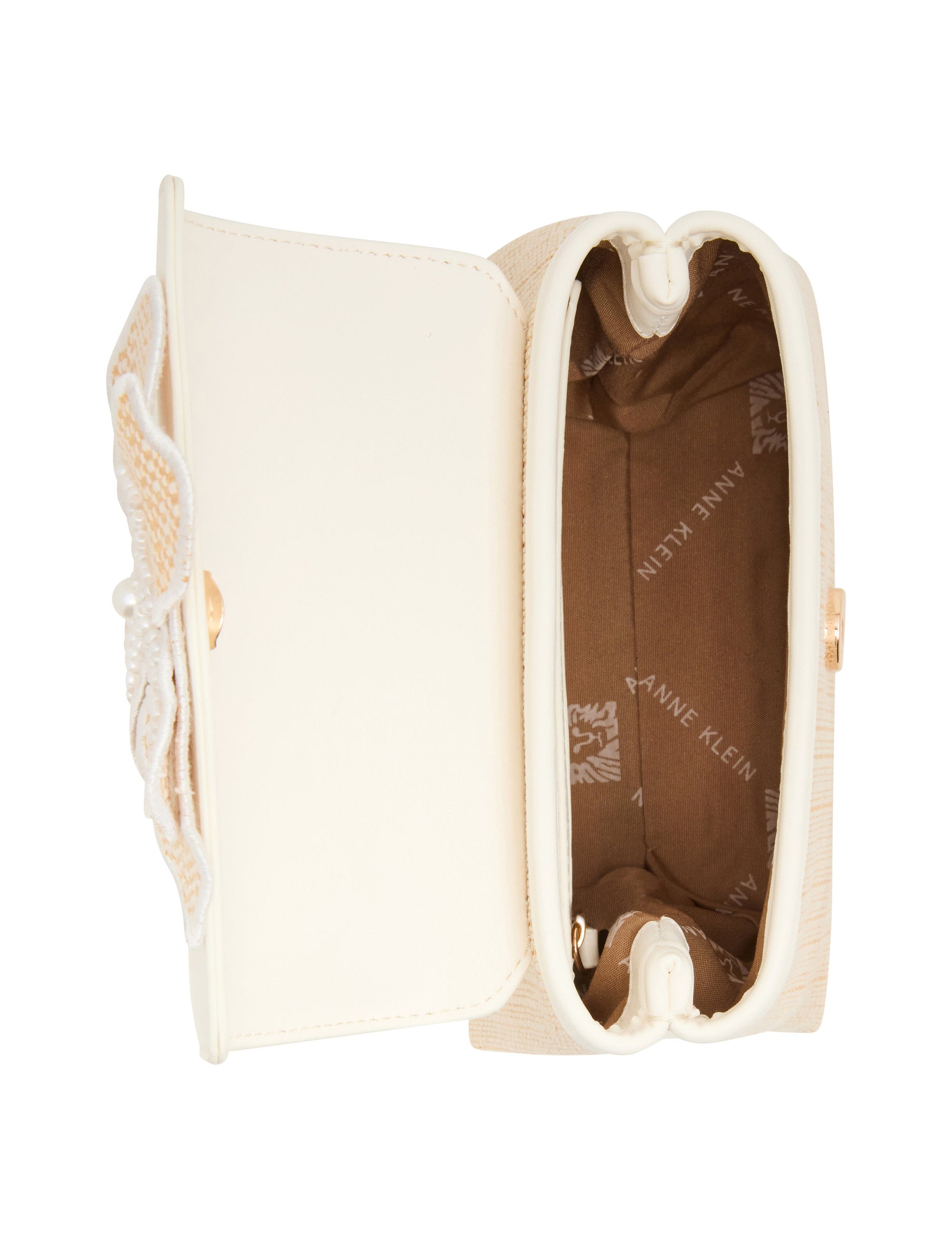 Anne Klein Flower Top Handle Bag with Convertible Strap