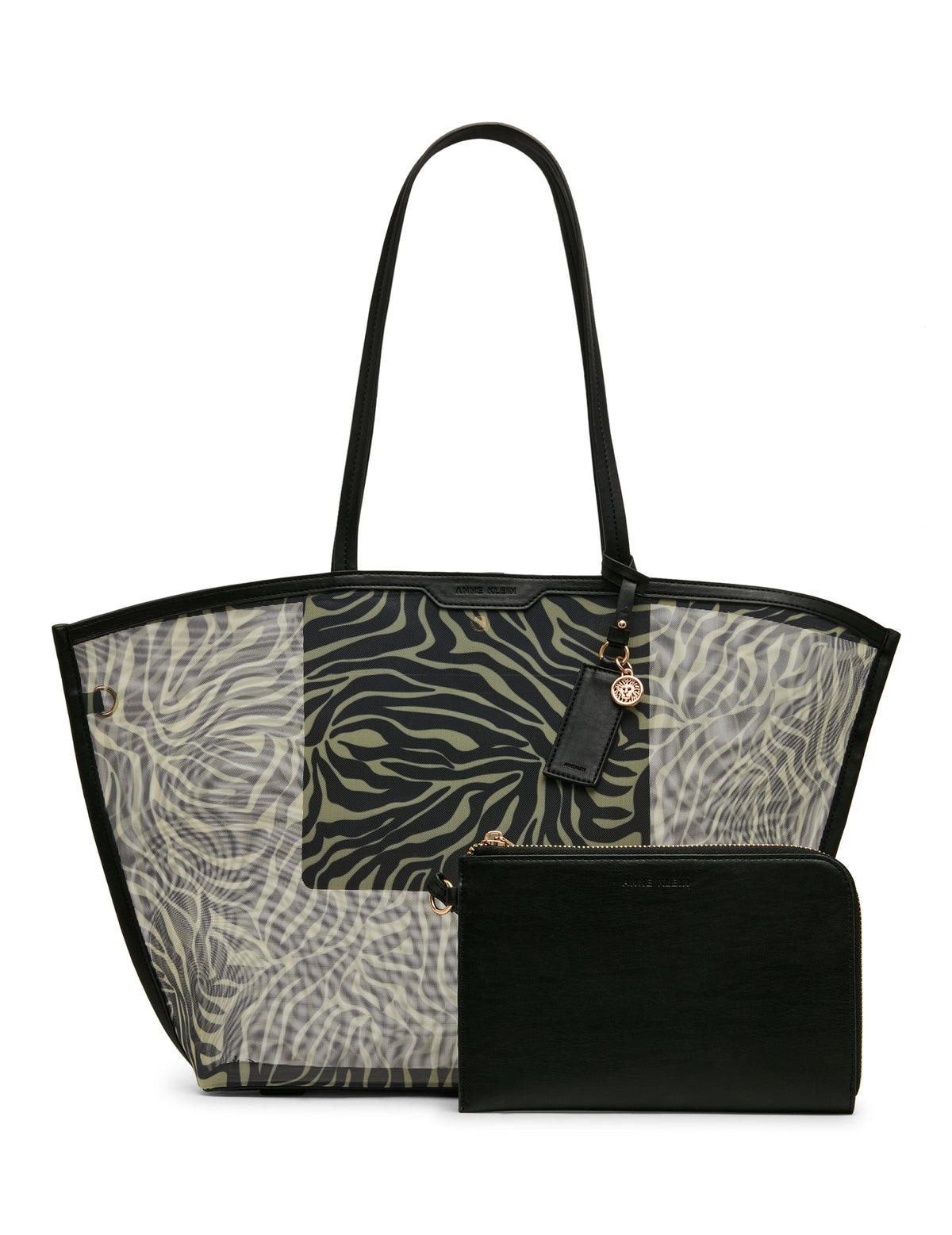 Anne Klein Printed Mesh Tote Bag with Pouch