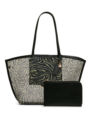Anne Klein Printed Mesh Tote Bag with Pouch