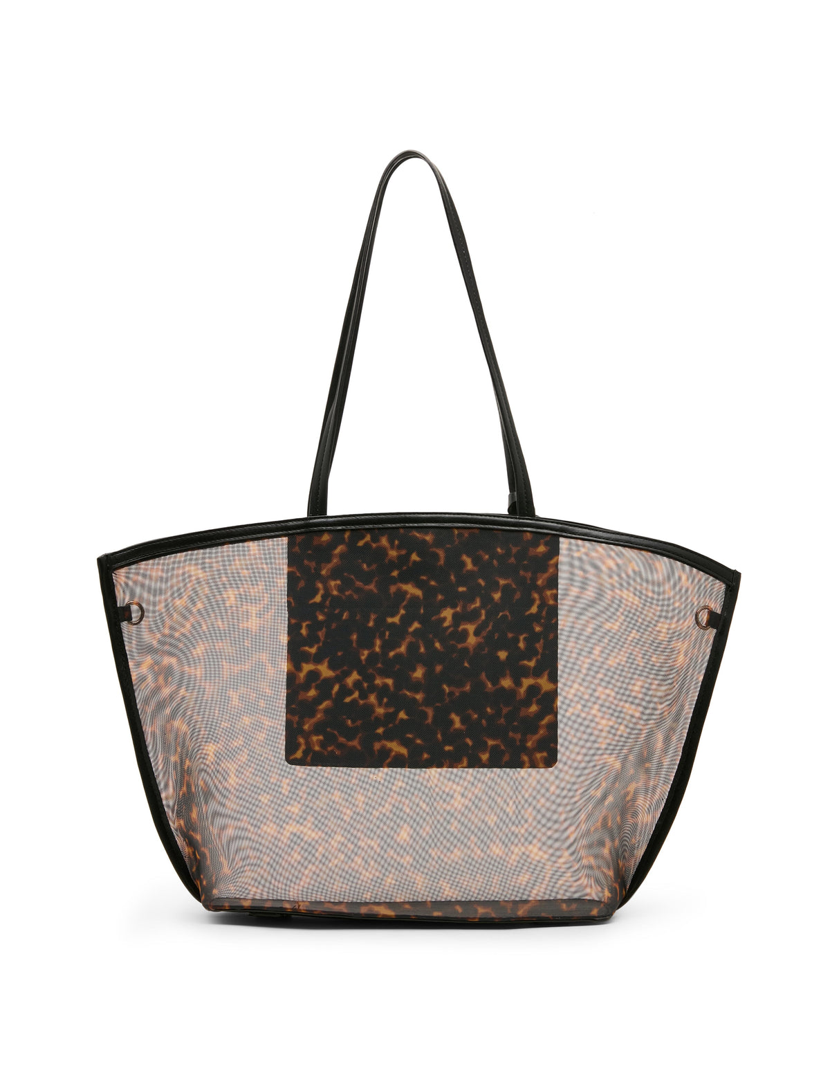 Anne Klein Tortoise Printed Mesh Tote Bag with Pouch