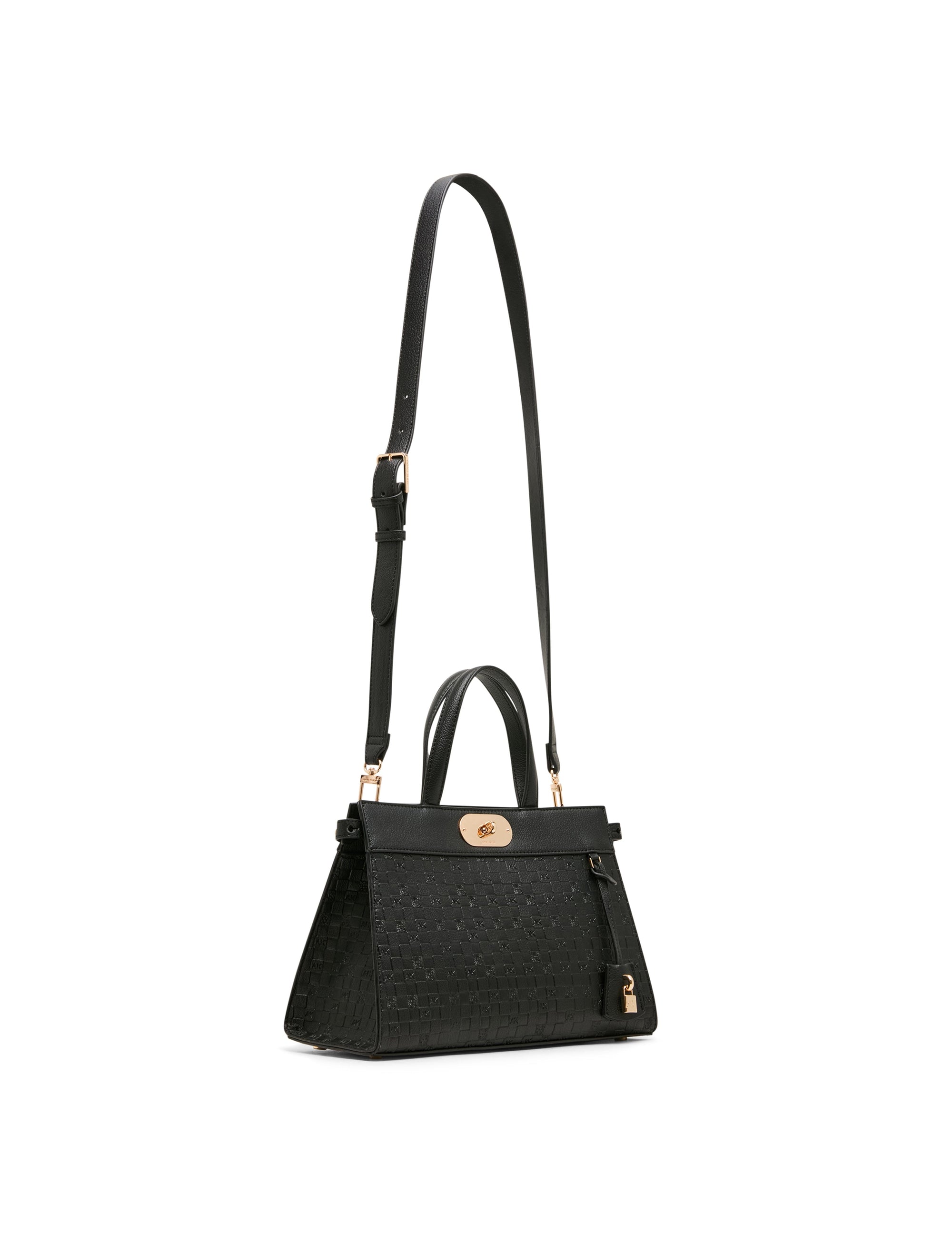 Anne Klein Embossed Satchel with Convertible Strap