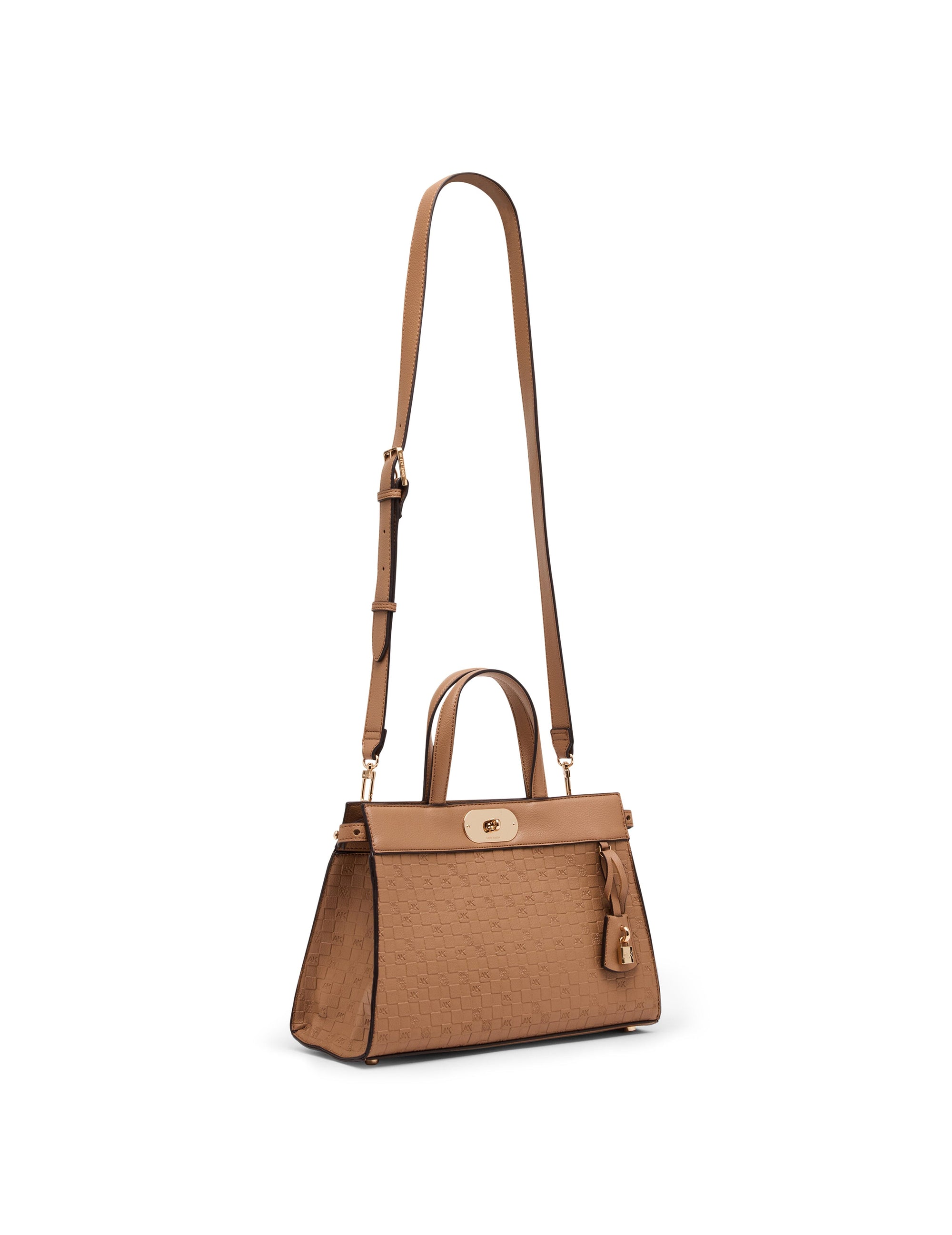 Anne Klein Embossed Satchel with Convertible Strap