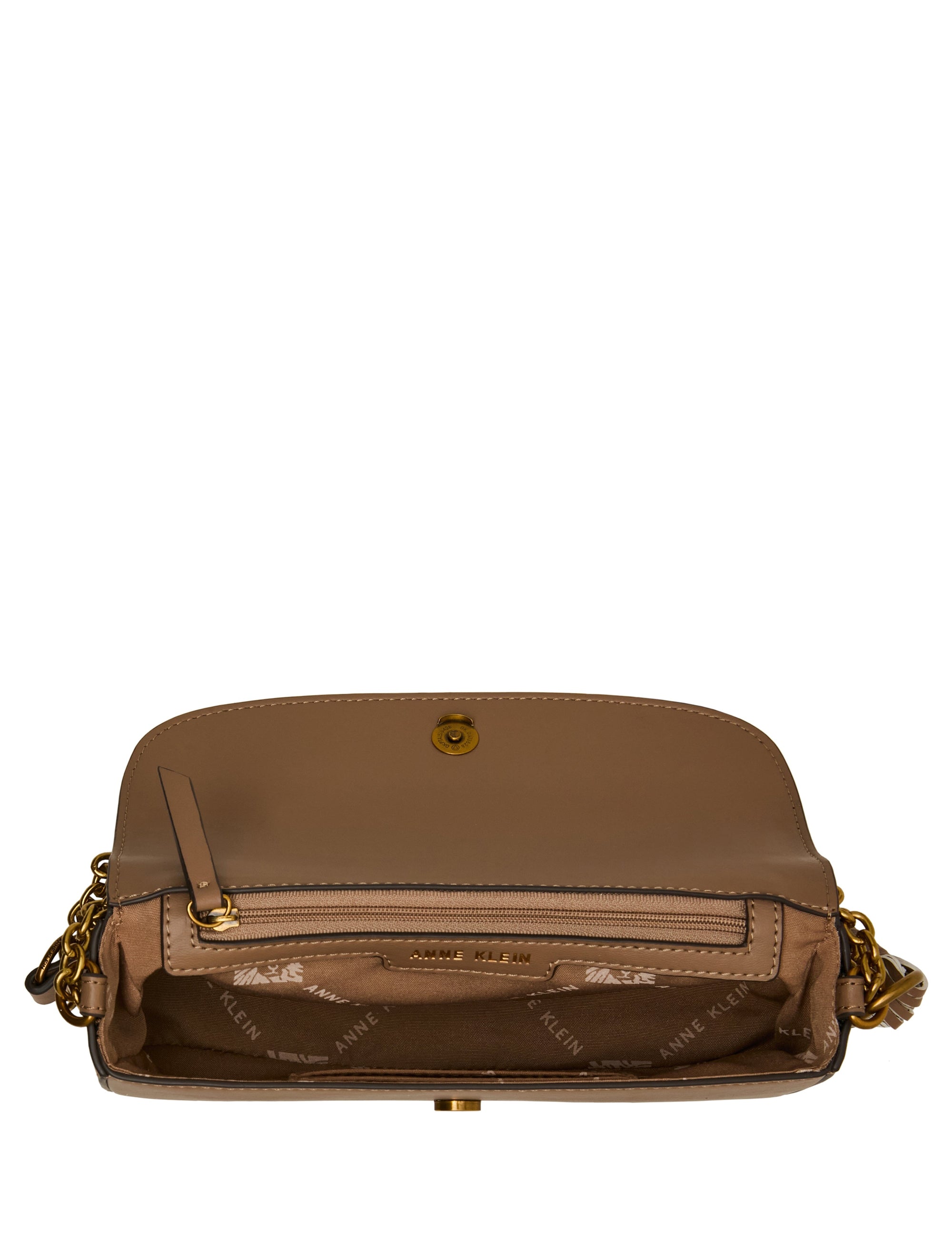 Anne Klein Horsebit Flap Shoulder Bag