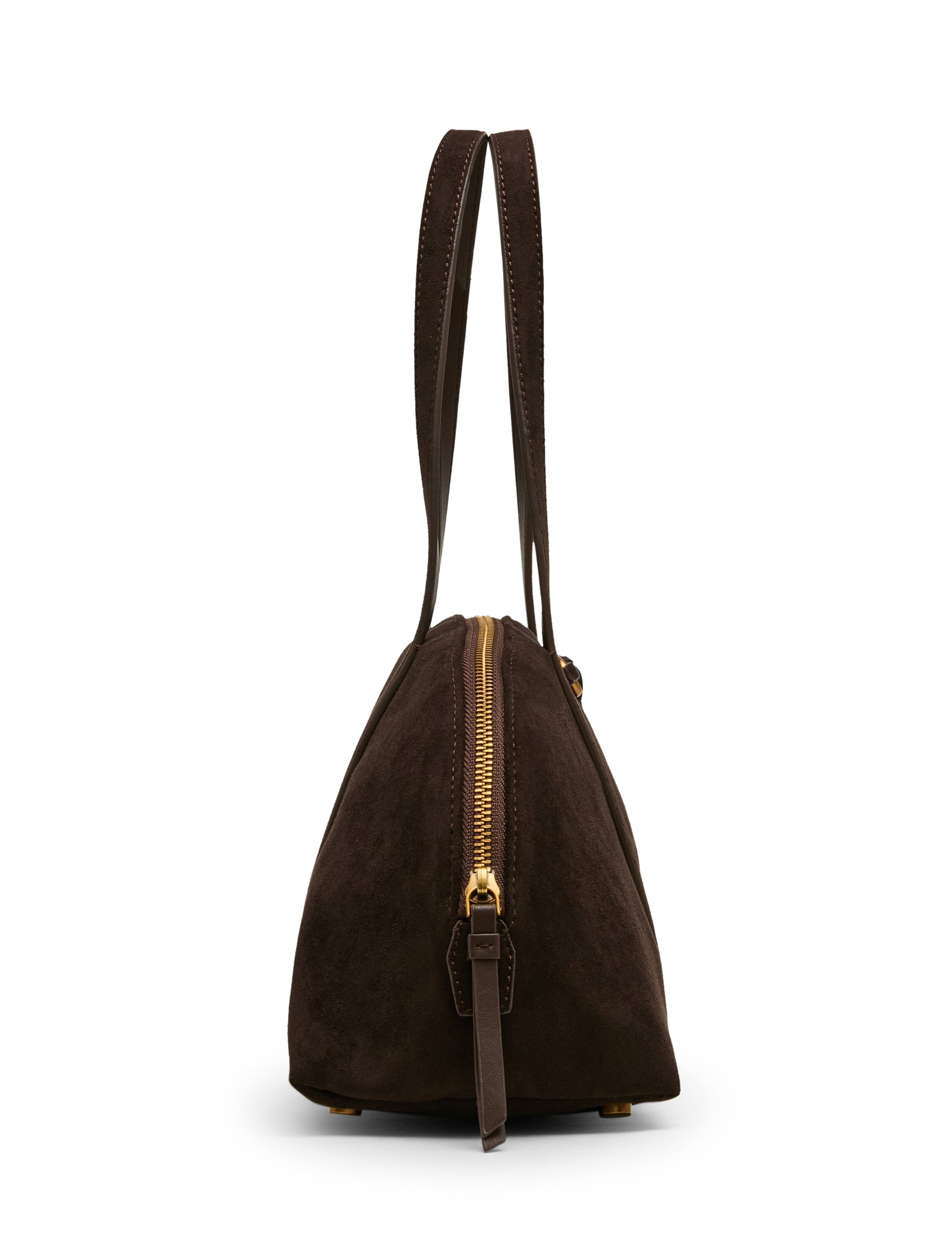 Anne Klein Faux Suede Horsebit Bowler Satchel