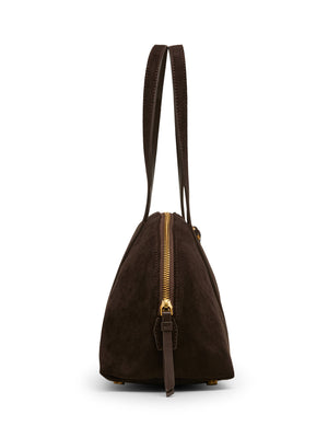 Anne Klein Faux Suede Horsebit Bowler Satchel