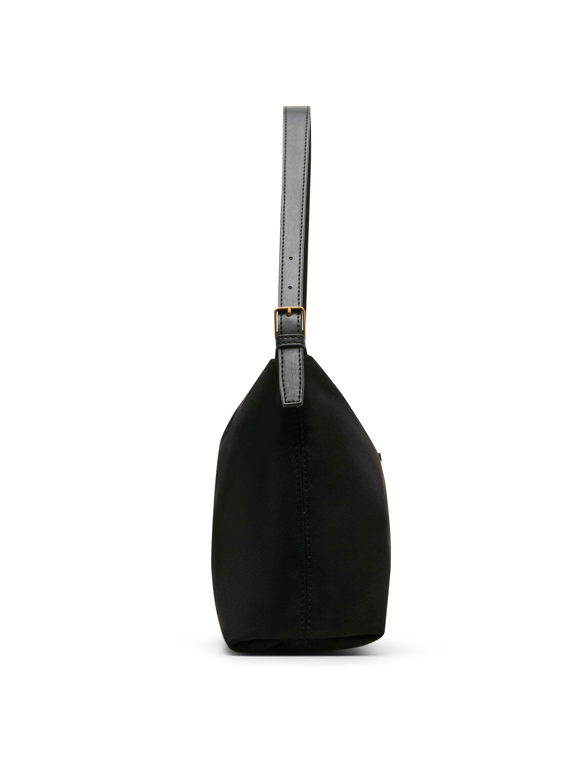 Anne Klein Faux Suede Horsebit Tassel Shoulder Bag
