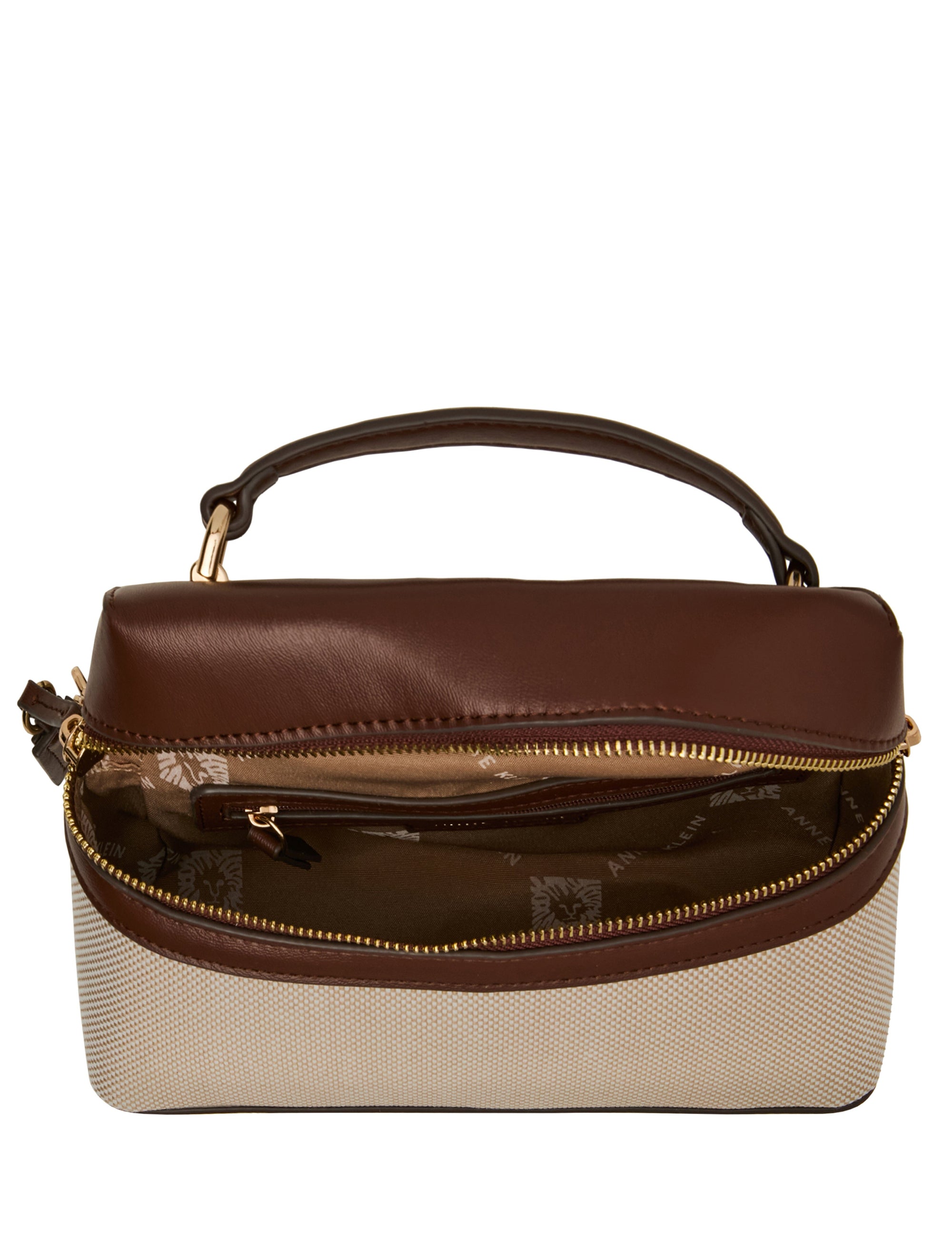 Anne Klein Canvas Train Case with Convertible Strap