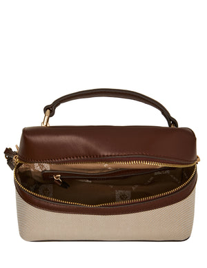 Anne Klein Canvas Train Case with Convertible Strap