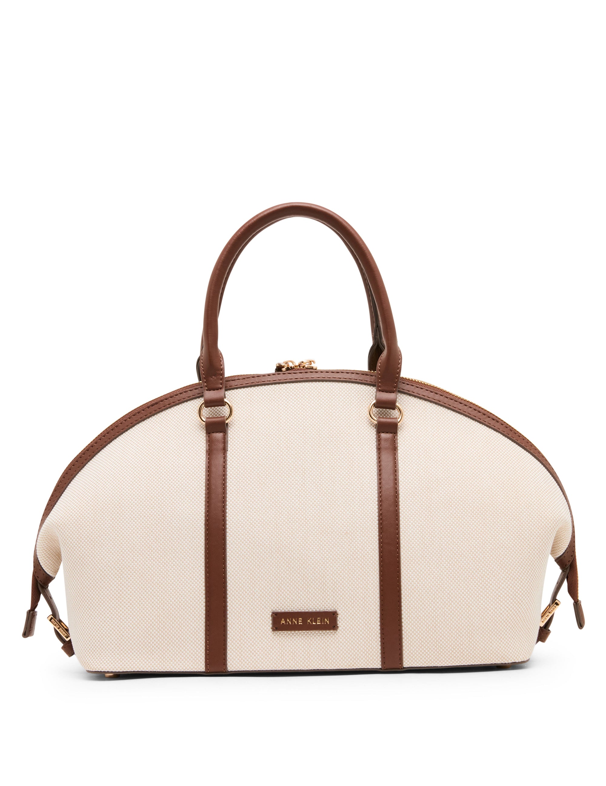 Anne Klein Canvas Bowler Satchel with Charms