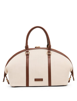 Anne Klein Canvas Bowler Satchel with Charms