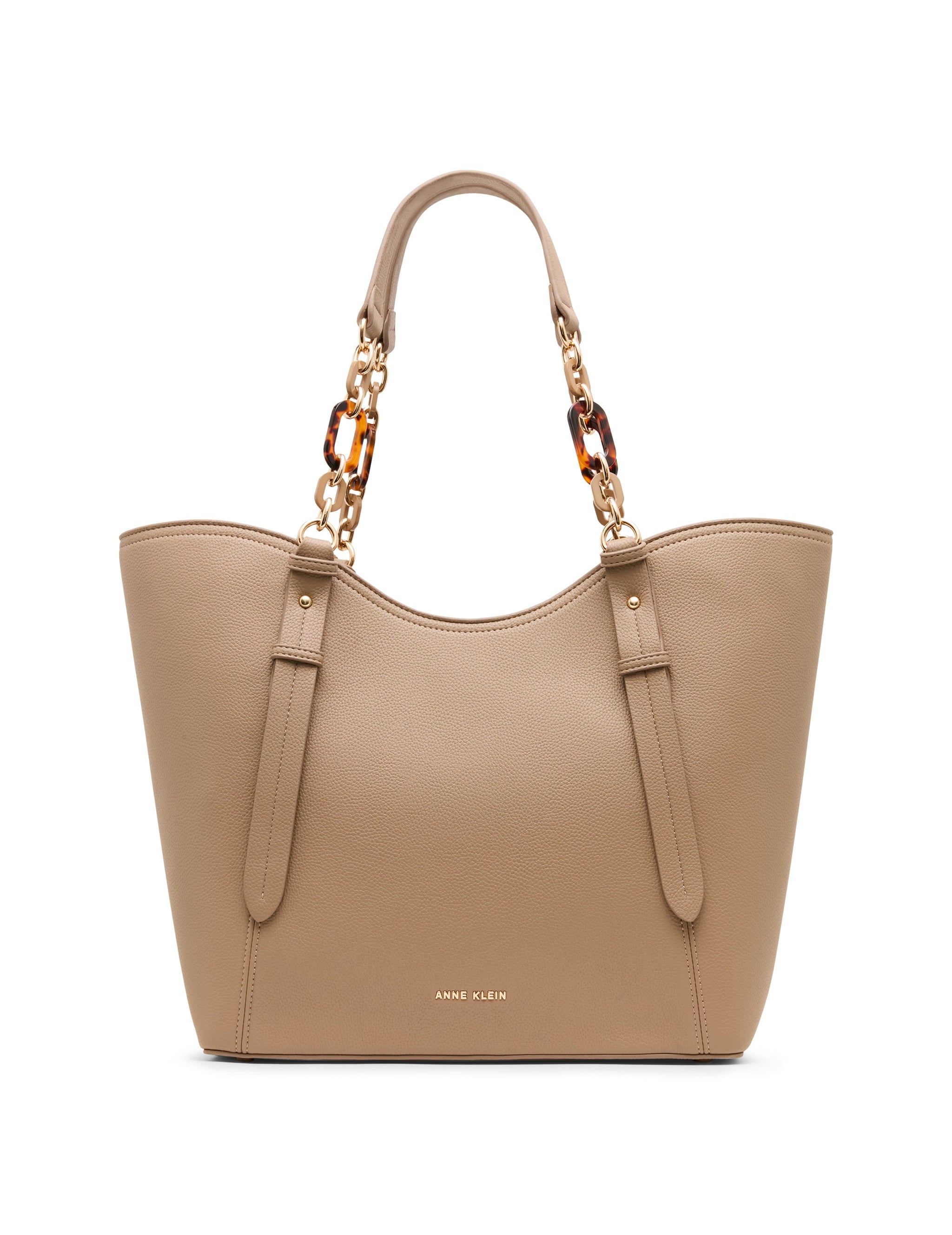 Anne Klein Medium Tortoise Chain Tote Handbag