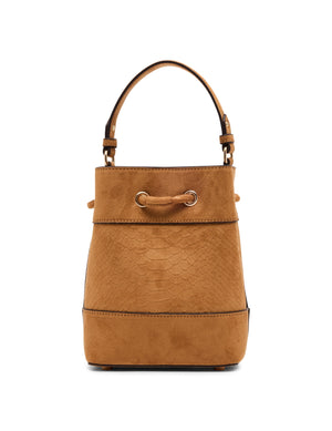 Anne Klein Textured Faux Suede Bucket Bag with Convertible Strap