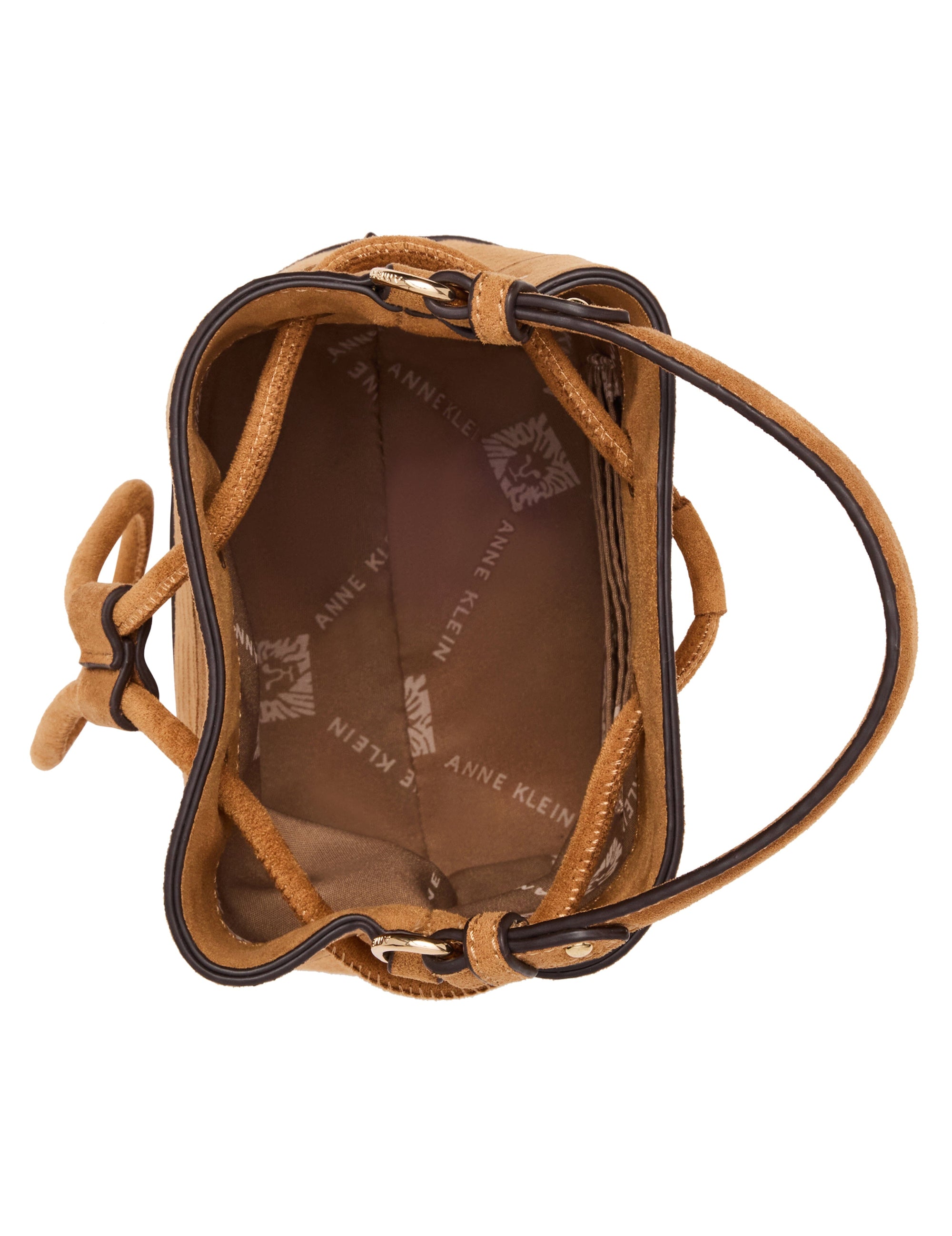 Anne Klein Textured Faux Suede Bucket Bag with Convertible Strap
