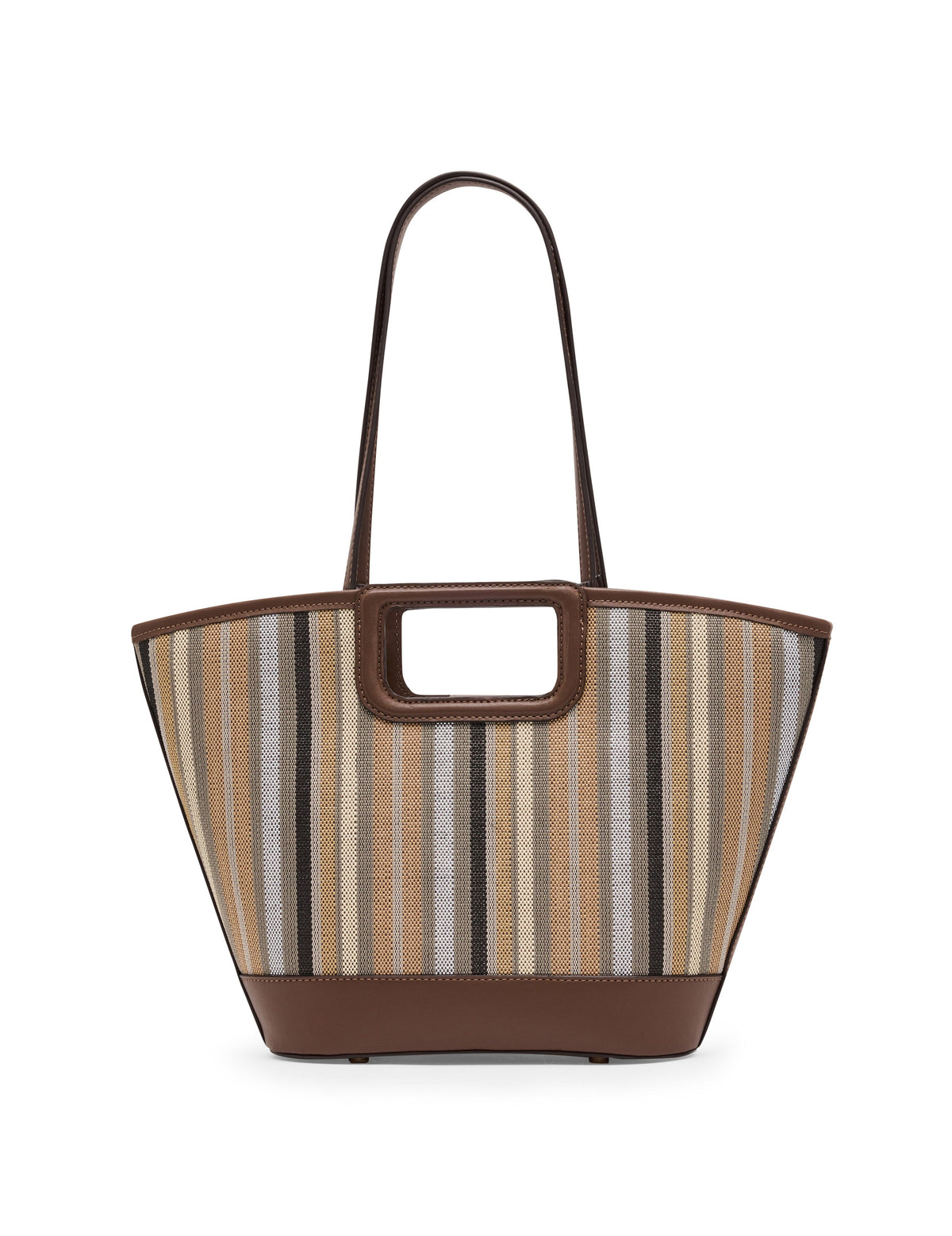 Anne Klein Stripe Cut Out Handle Tote