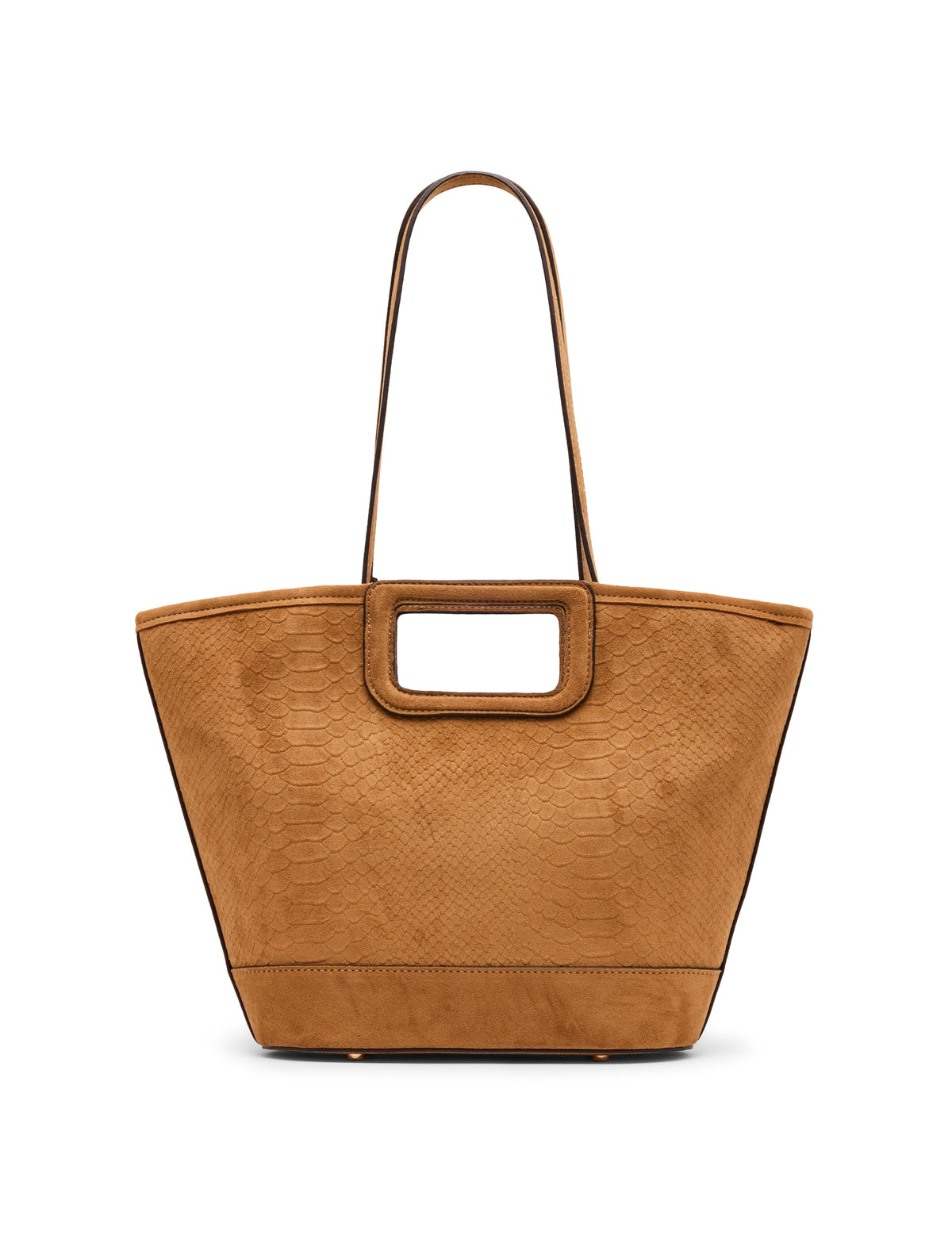 Anne Klein Faux Suede Cut Out Handle Tote