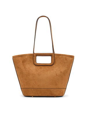 Anne Klein Textured Faux Suede Cut Out Handle Tote