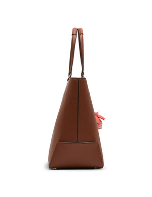 Large East West Tote Bag with Floral Bag Charm TOTE Madden - Handbags