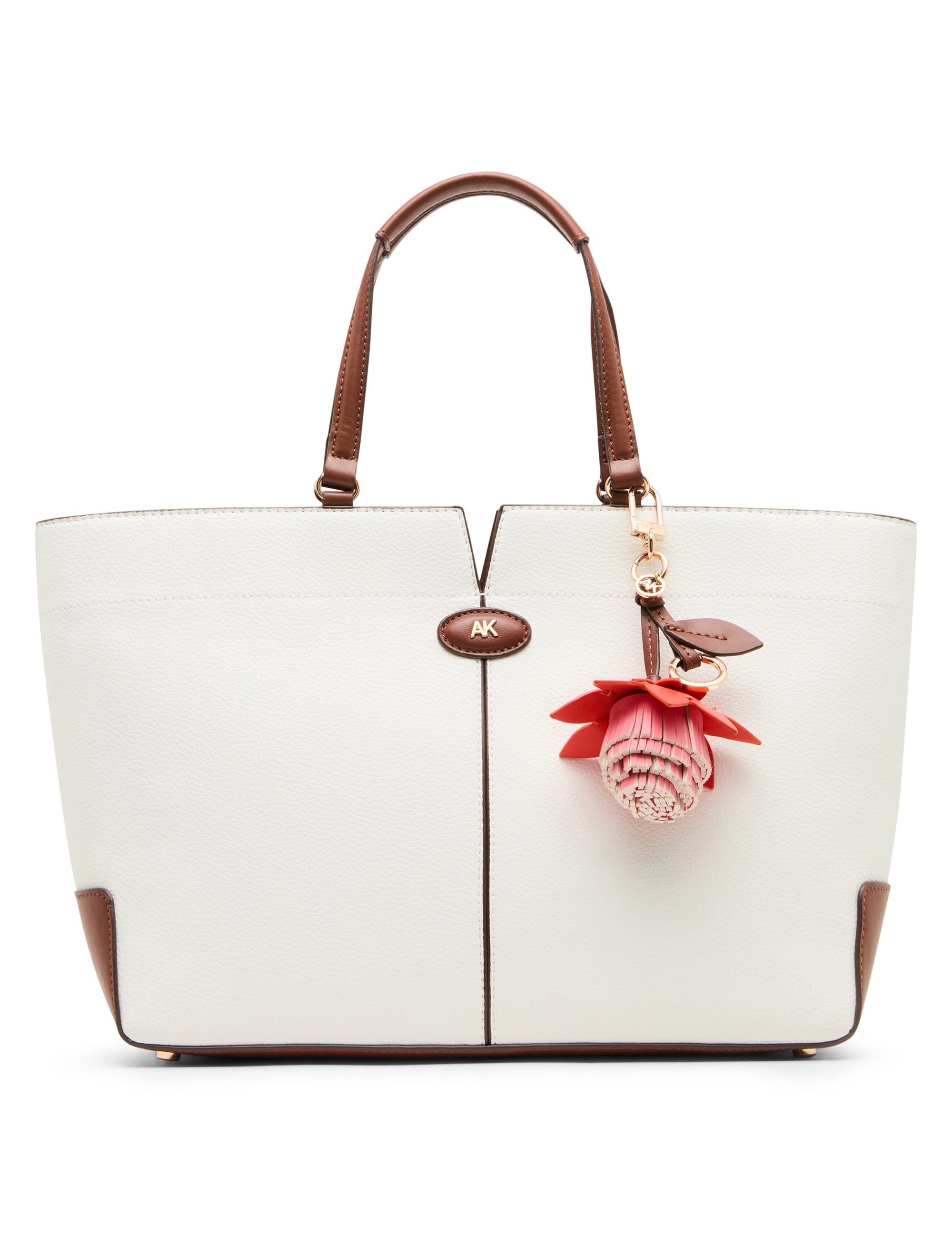 Large East West Tote Bag with Floral Bag Charm TOTE Madden - Handbags