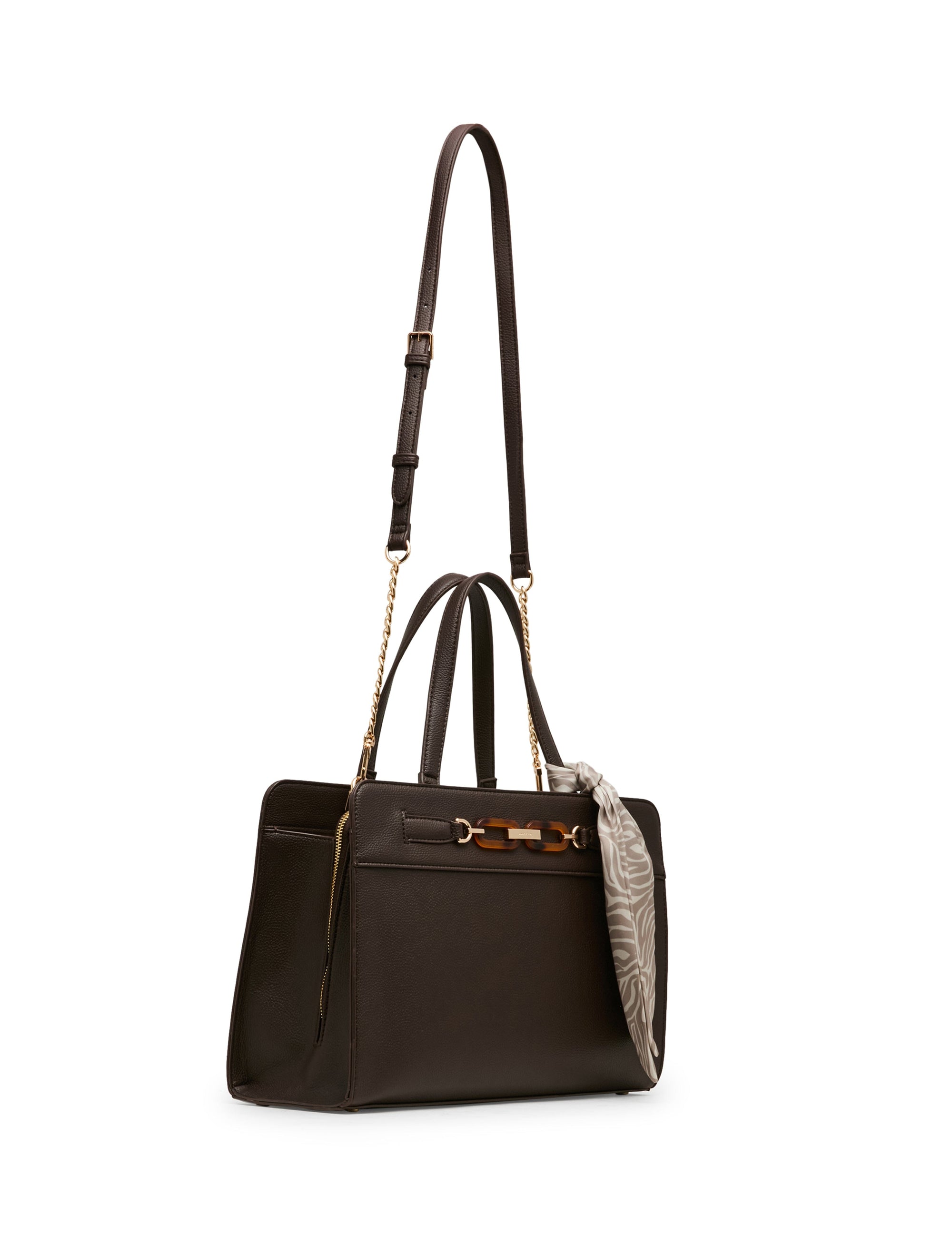 Anne Klein Triple Compartment Tote Bag with Scarf