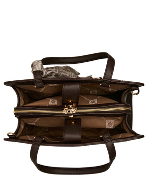 Anne Klein Triple Compartment Tote Bag with Scarf