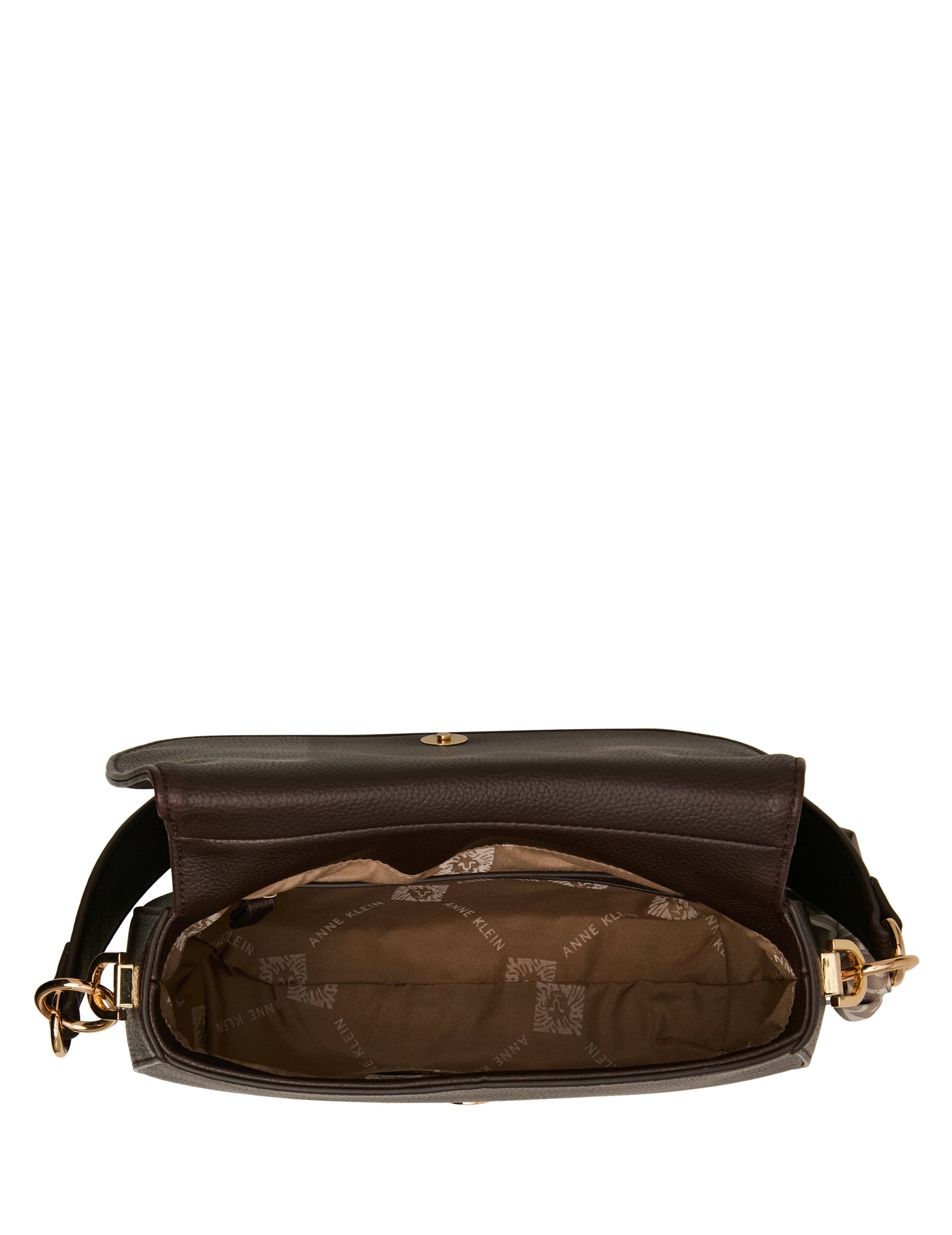 Anne Klein Flap Shoulder Bag with Scarf Detail