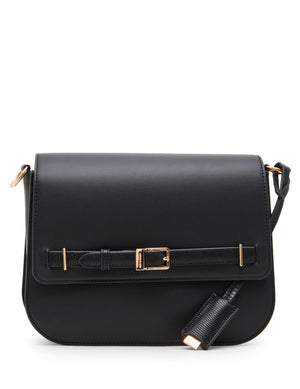 Buckle Detail Saddle Crossbody Bag