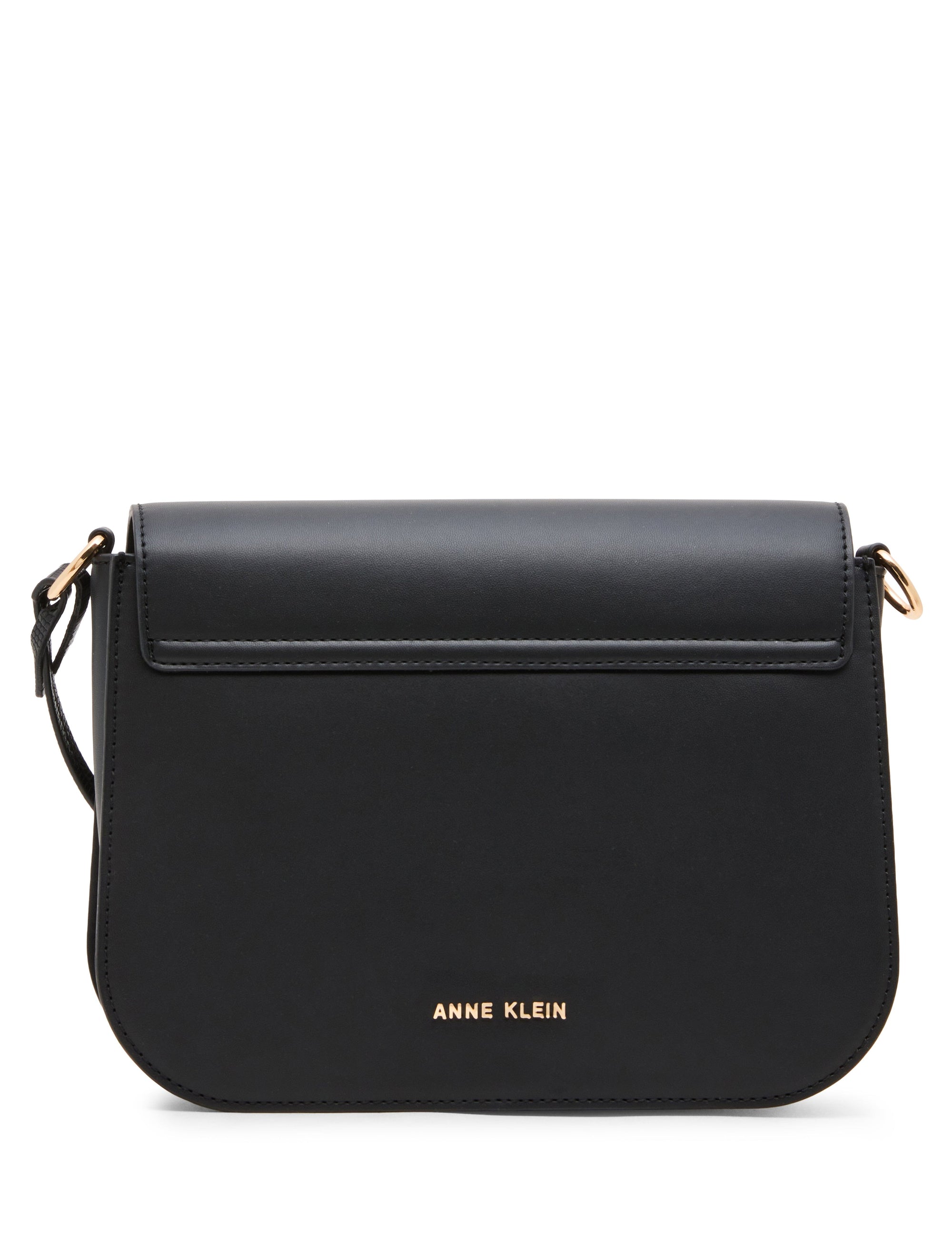 Buckle Detail Saddle Crossbody Bag