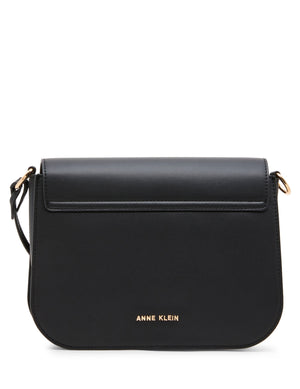 Buckle Detail Saddle Crossbody Bag