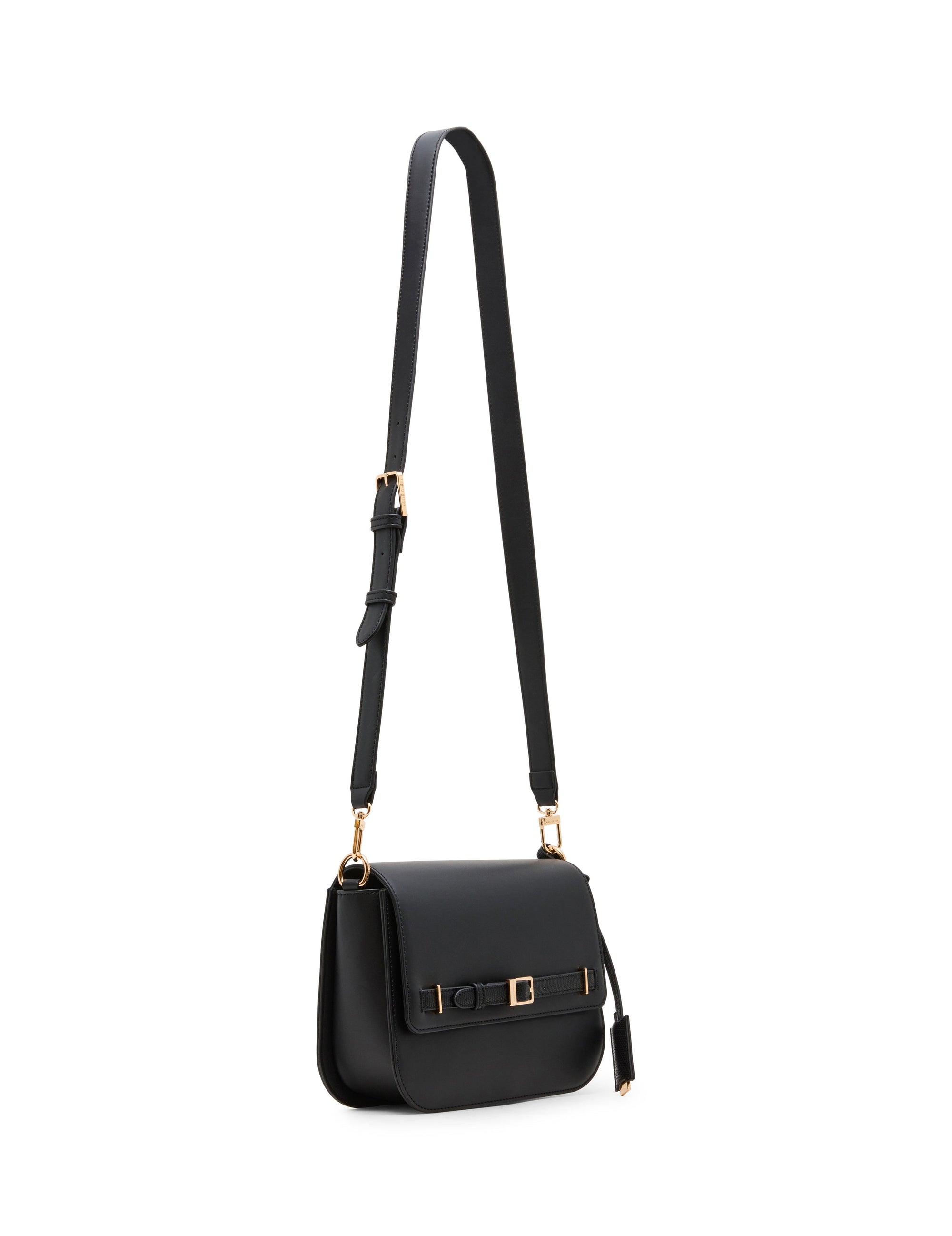 Buckle Detail Saddle Crossbody Bag