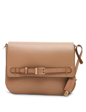Buckle Detail Saddle Crossbody Bag