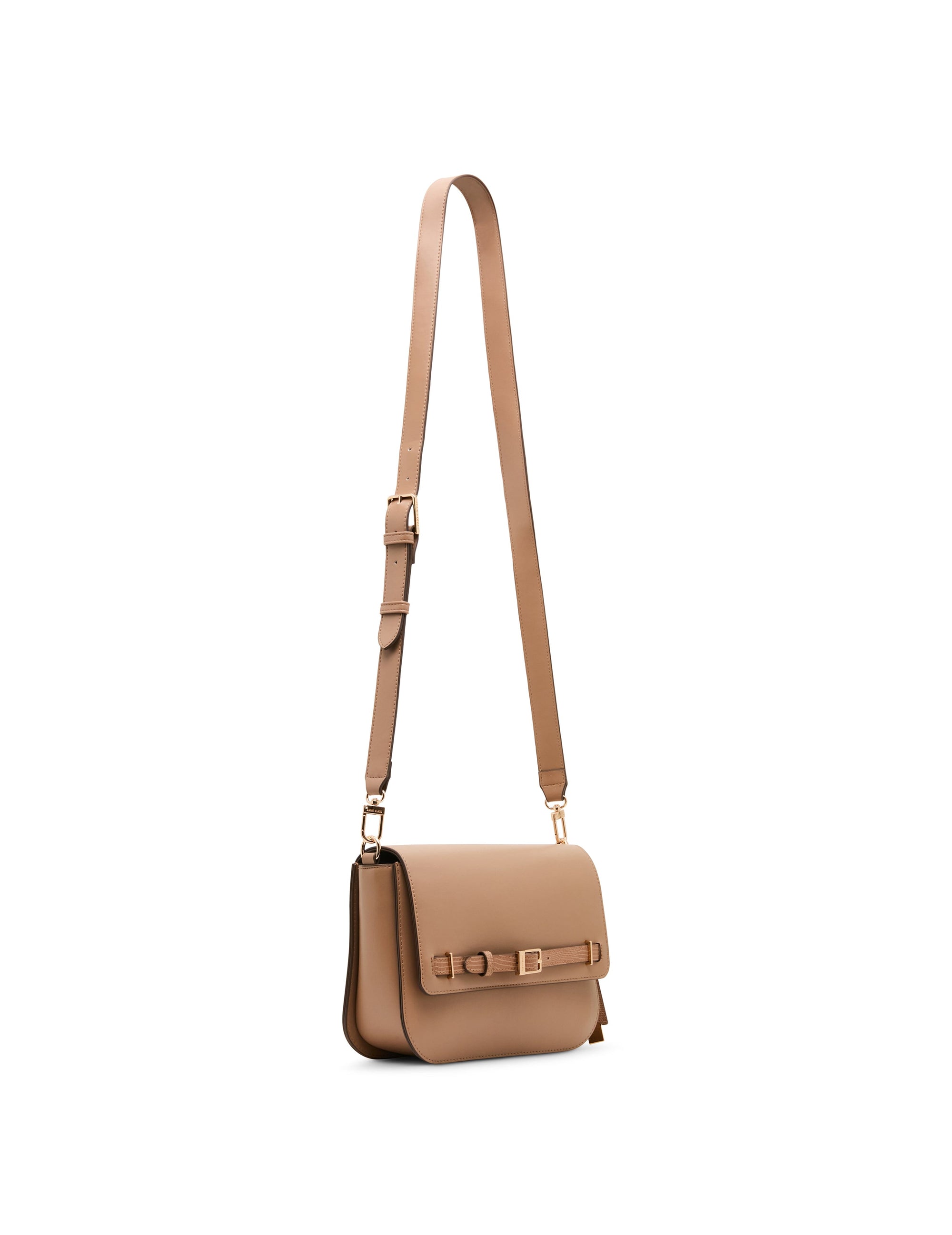 Buckle Detail Saddle Crossbody Bag