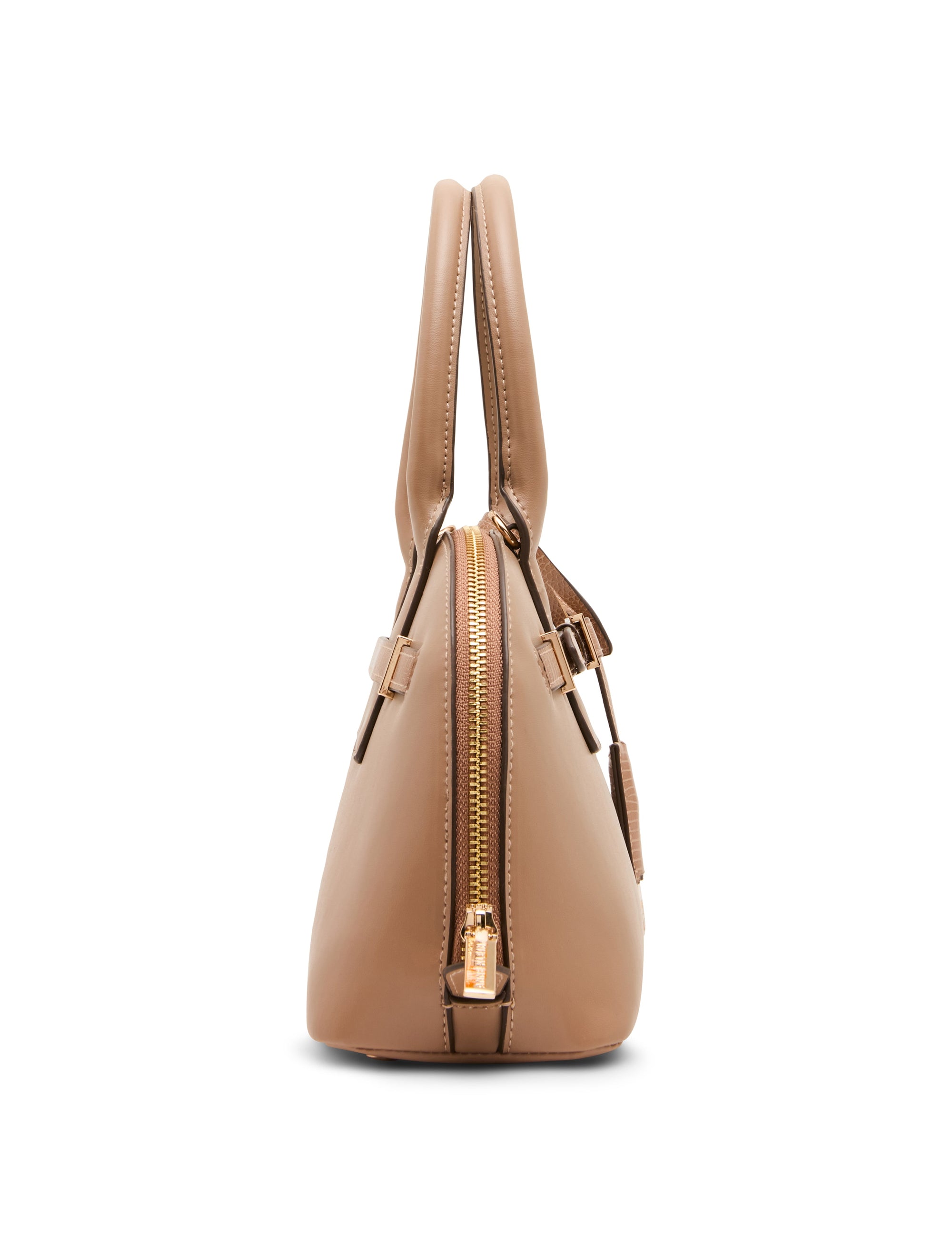 Dome Buckle Convertible Strap Satchel