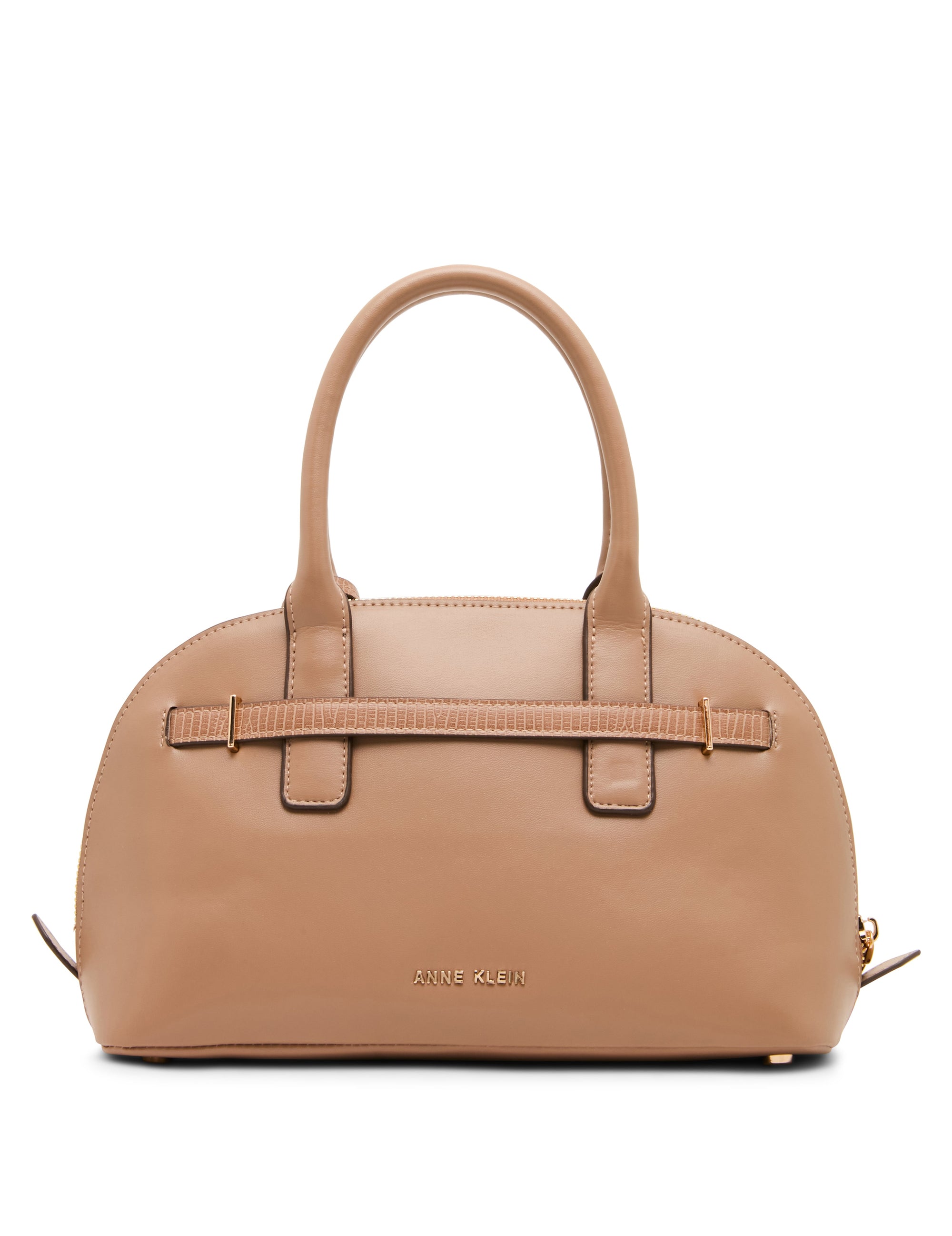 Dome Buckle Convertible Strap Satchel