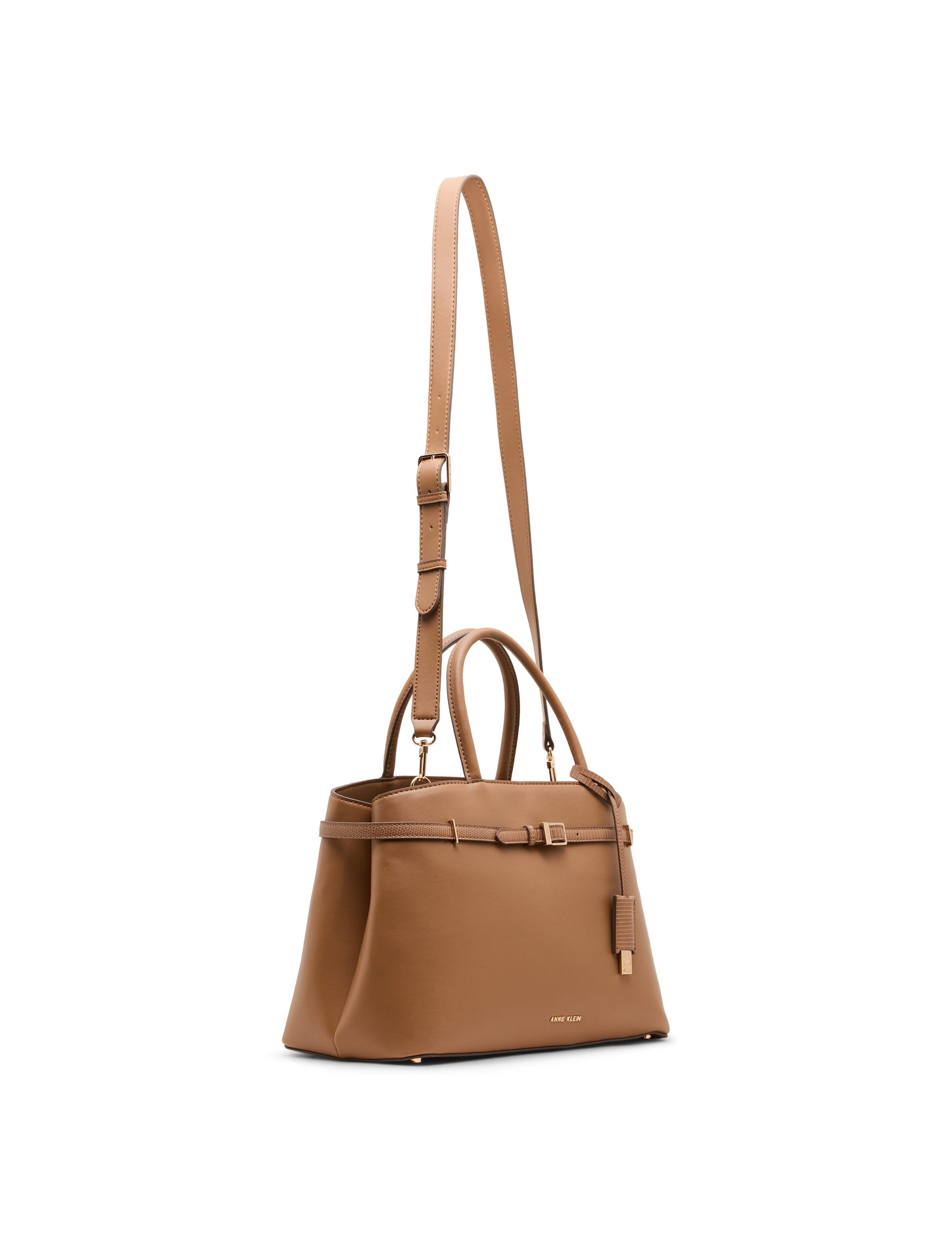Convertible Strap Buckle Satchel Bag