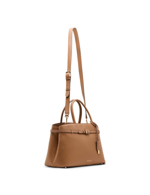 Convertible Strap Buckle Satchel Bag