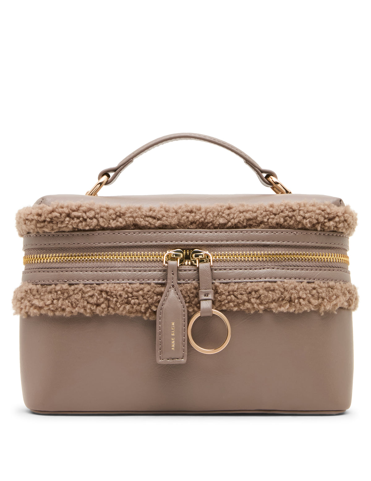 Faux Sherpa Train Case