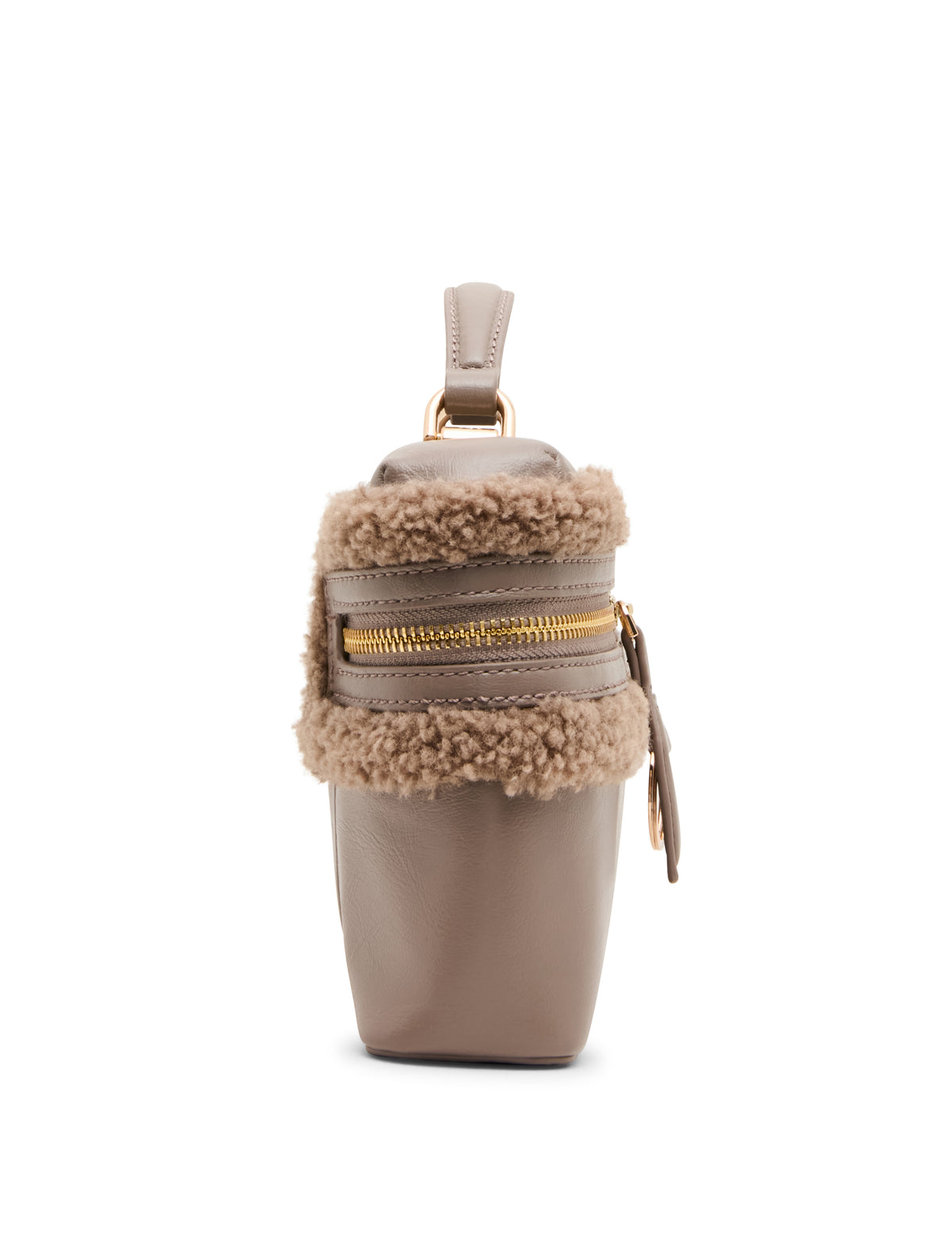 Faux Sherpa Train Case