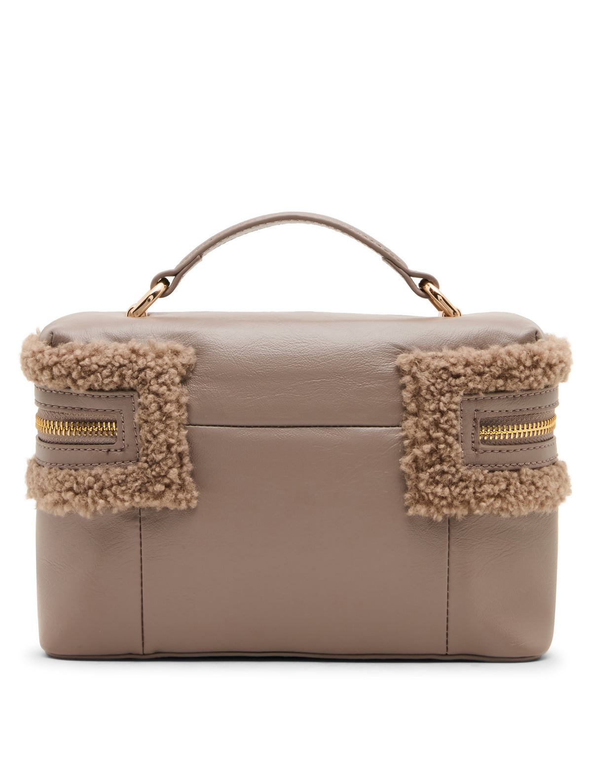 Faux Sherpa Train Case