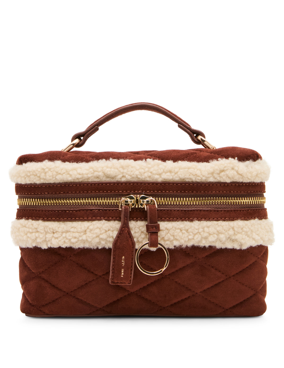 Faux Sherpa Train Case