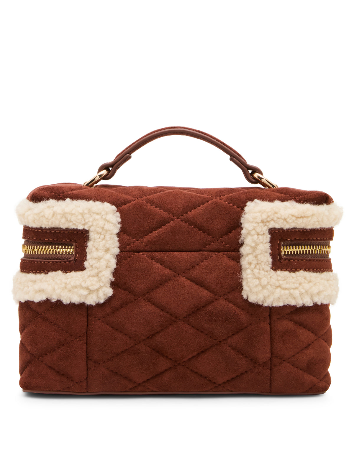 Faux Sherpa Train Case