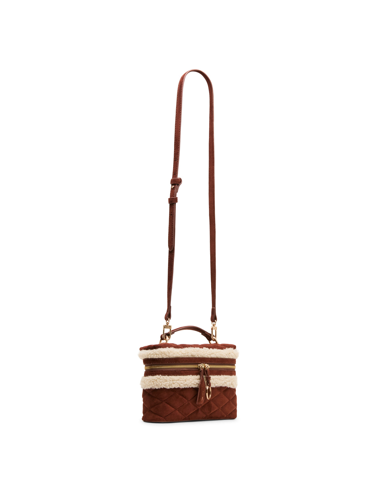Faux Sherpa Train Case