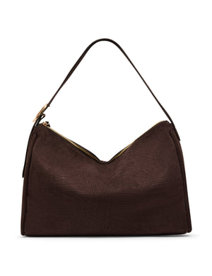 Faux Suede Crocodile Embossed Slouch Bag HOBO Madden - Handbags