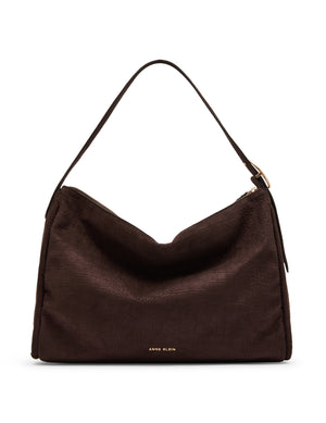 Faux Suede Crocodile Embossed Slouch Bag HOBO Madden - Handbags