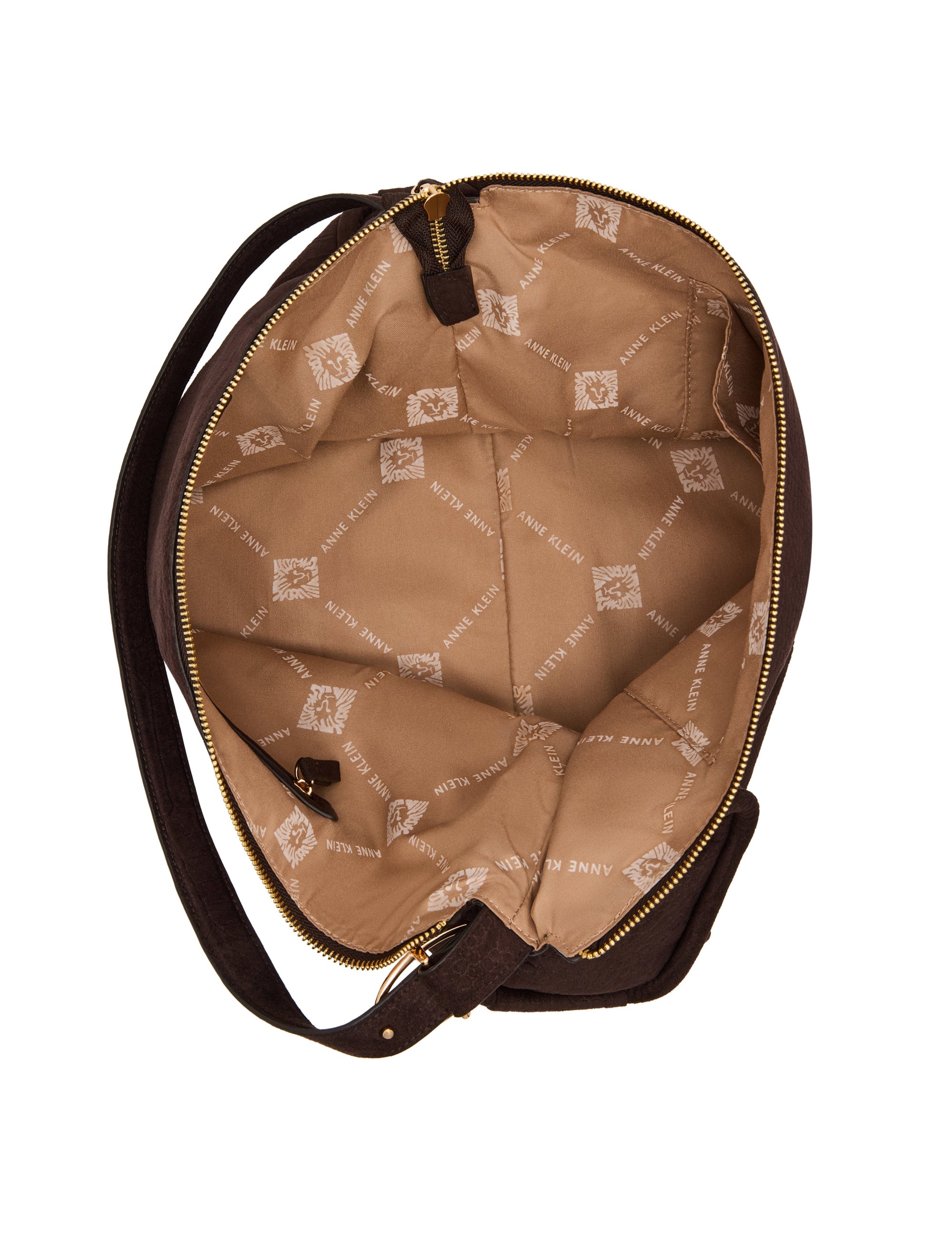 Faux Suede Crocodile Embossed Slouch Bag