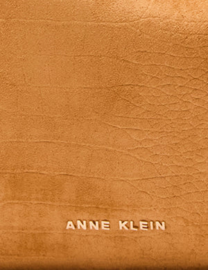 Faux Suede Crocodile Embossed Slouch Hobo Bag